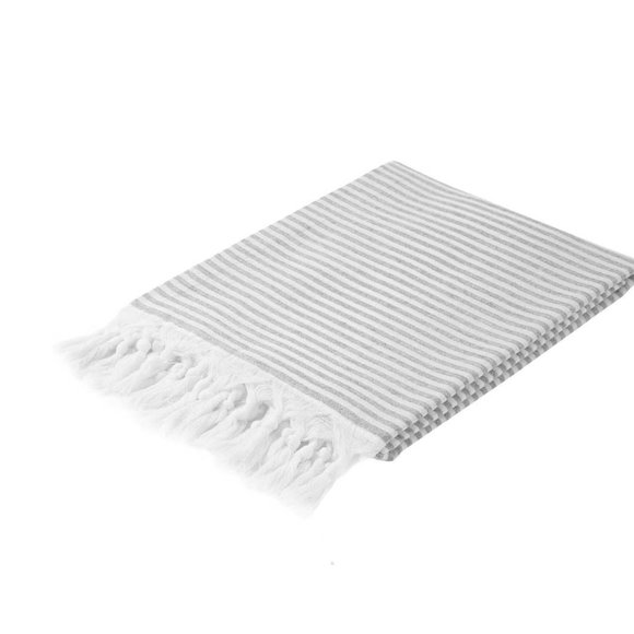 Gray 100% Turkish Cotton Beach Bath Towel - Citizens of the Beach - Picture 2 of 4